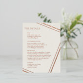 Postale D'invitation À Feuilles D'aluminium Carte d'informations sur le Mariage moderne Real F (Debout devant)