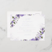 Postale D'invitation À Feuilles D'aluminium Carte RSVP (Recto/Verso)