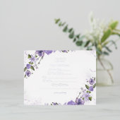 Postale D'invitation À Feuilles D'aluminium Carte RSVP (Debout devant)