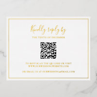 Carte SVP SVP classique QR Code élégant mariage