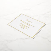 Postale D'invitation À Feuilles D'aluminium Élégante carte de boîtier de réception moderne Gol (Rotation)