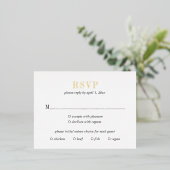 Postale D'invitation À Feuilles D'aluminium Jocelyn Modern Wedding Carte RSVP (Debout devant)