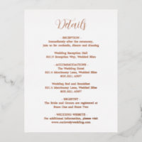 Rose Gold Foil Moderne Mariage carte de boîtier