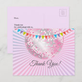 Postale discothèque, parties scintillant, danse, carte de  (Devant / Derrière)