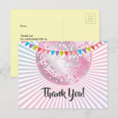 Postale discothèque, parties scintillant, danse, carte de  (Devant / Derrière)