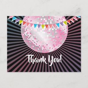 Postale discothèque, parties scintillant, danse, carte de