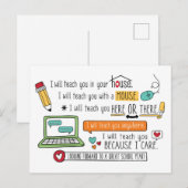 Postale Distance Learning Student Encouragement Carte post (Devant / Derrière)