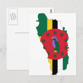 Postale Dominique Carte Drapeau DM (Devant / Derrière)