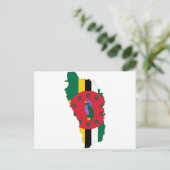 Postale Dominique Carte Drapeau DM (Debout devant)