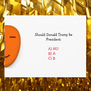Postale Donald Trump devrait-il être président Carte pos