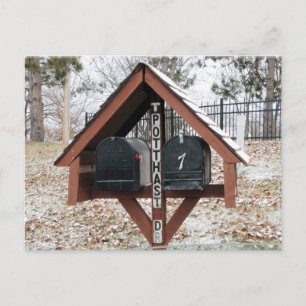 Postale Double boîte aux lettres sous le toit carte postal