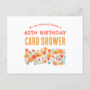 Postale Douche de fleurs sauvages par carte d'anniversaire