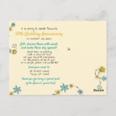 Postale Douche pour carte Anniversaire d'or (Dos)