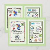 Postale Dragon de table périodique - Carte antimoine (Devant / Derrière)