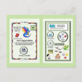 Postale Dragon de table périodique - Carte antimoine (Dos)