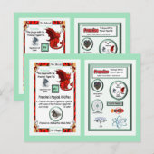 Postale Dragon de table périodique - Carte Francium (Devant / Derrière)