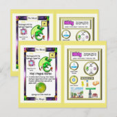 Postale Dragon de table périodique - Carte Hydrogène (Devant / Derrière)