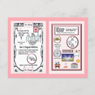 Postale Dragon de table périodique - Carte Indium