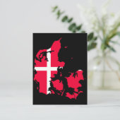 Postale drapeau carte danemark (Debout devant)