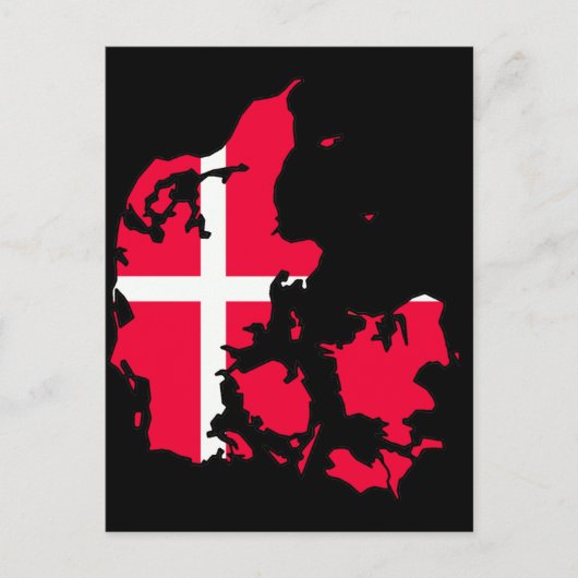 Postale drapeau carte danemark (Devant)
