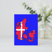 Postale drapeau carte danemark (Debout devant)