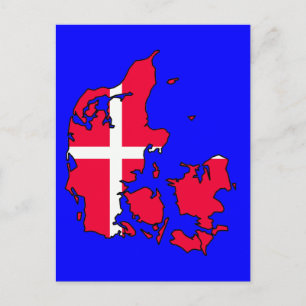 Postale drapeau carte danemark