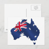 Postale Drapeau de la carte Aussie (Devant / Derrière)