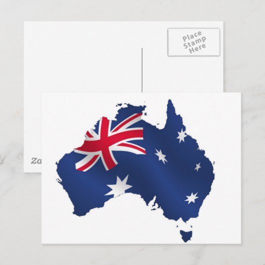Postale Drapeau de la carte Aussie (Devant / Derrière)