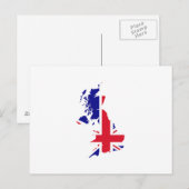 Postale Drapeau de la carte de Grande-Bretagne (Devant / Derrière)