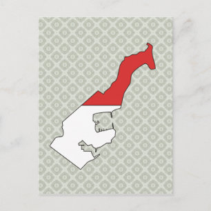 Postale Drapeau de Monaco Carte taille réelle