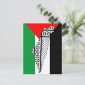 Postale Drapeau de Palestine et carte avec Keffiyeh Motif (Debout devant)
