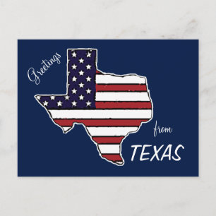 Postale Drapeau texan américain personnalisable carte post