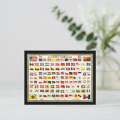 Postale Drapeaux des pays - Carte Vintage (Debout devant)