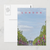 Postale Drapeaux Union Jack de Londres sur la carte postal (Devant / Derrière)