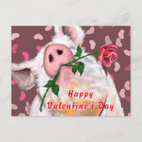 Drôle carte Saint Valentin Romantique Gentleman Pi