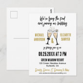 Postale Drôle Champagne à thème plat Enregistrer la carte (Devant / Derrière)