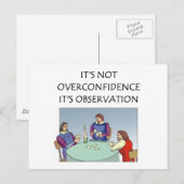 Postale drôle de carte jouer à la plaisanterie (Devant / Derrière)