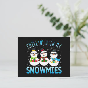 Postale Drôle de détente avec mes Snowmies carte de Noël