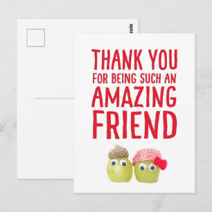 Postale Drôle mignon vegan amis extraordinaires carte de r