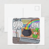 Postale Drôle St Patrick’s Day Cadeau ou carte - Leprechau (Devant / Derrière)