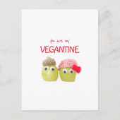 Postale Drôle vegans mignon végétariens vegantine carte po (Devant)