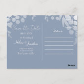 Postale Dusty Blue Wedding Enregistrer La Carte D'Invitati (Dos)