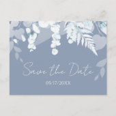 Postale Dusty Blue Wedding Enregistrer La Carte D'Invitati (Devant)
