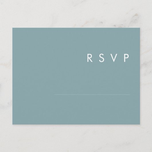 Postale Dusty Boho | Carte de réponse de mariage bleue et  (Devant)