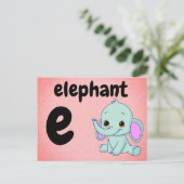Postale e - carte flash pour éléphants (Debout devant)