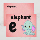 Postale e - carte flash pour éléphants (Devant / Derrière)