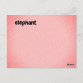 Postale e - carte flash pour éléphants (Dos)