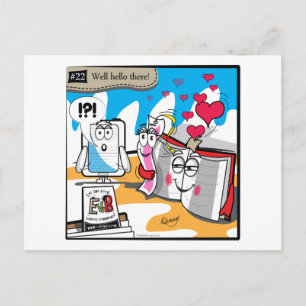 Postale E contre B - No.22 "Eh bien bonjour là" Carte post