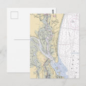 Postale Eaux navigables de l'île Amelia Floride Carte post (Devant / Derrière)