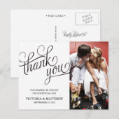 POSTALE ÉCLAIRÉ | CARTE POST MERCI MARIAGE (Devant / Derrière)
